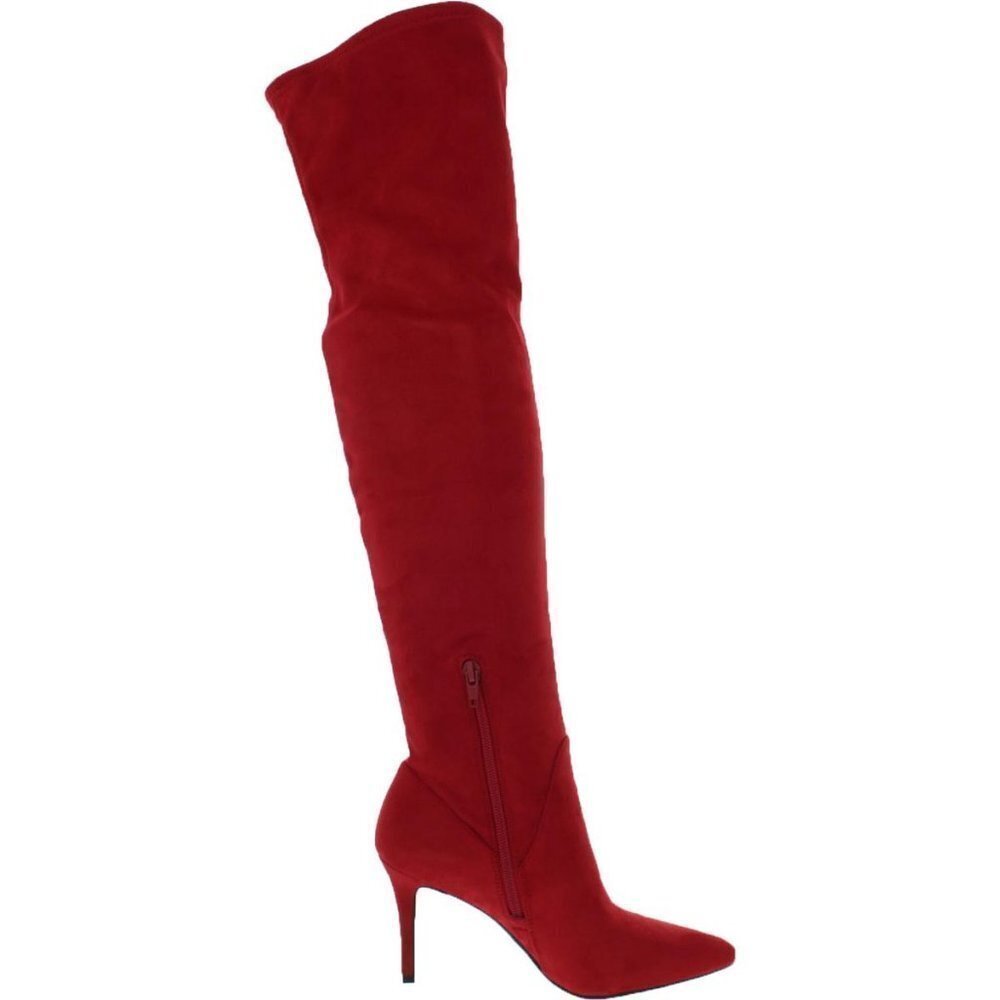 NWT! ($140) Jessica Simpson Sexy Red Boots Tall Over the knee boots heels, Sz 5 - Picture 6 of 10